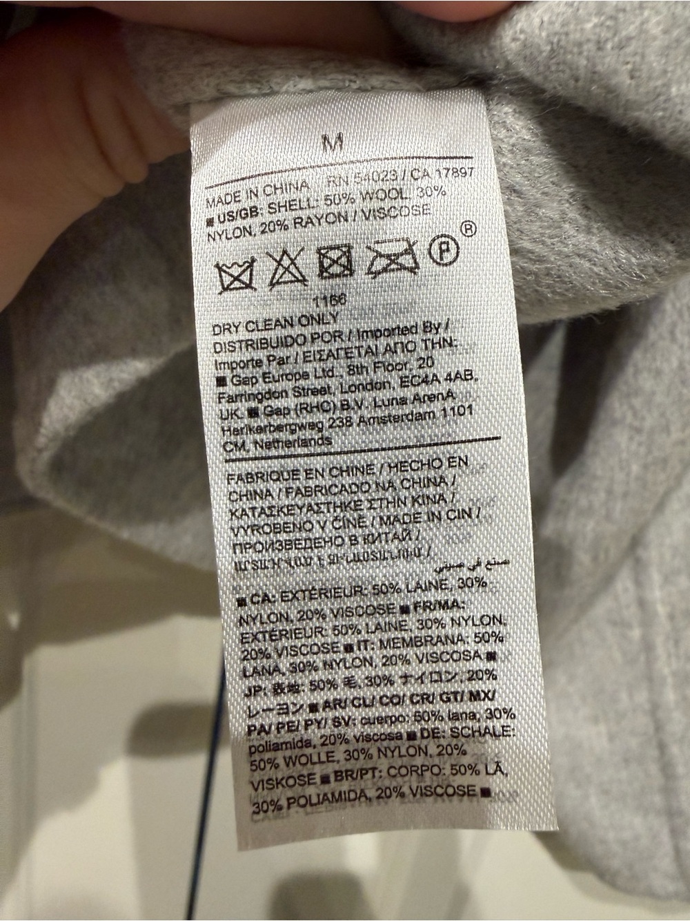 Banana Republic Wool Relaxed Collar Gray Pocket Sweater - Picture 5 of 8